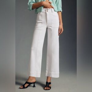 Anthropologie Pilcro The Skipper Seamed High-Rise Cropped Wide-Leg Jeans